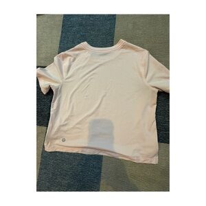 Lululemon light pink swiftly tech short sleeve cropped shirt size 0